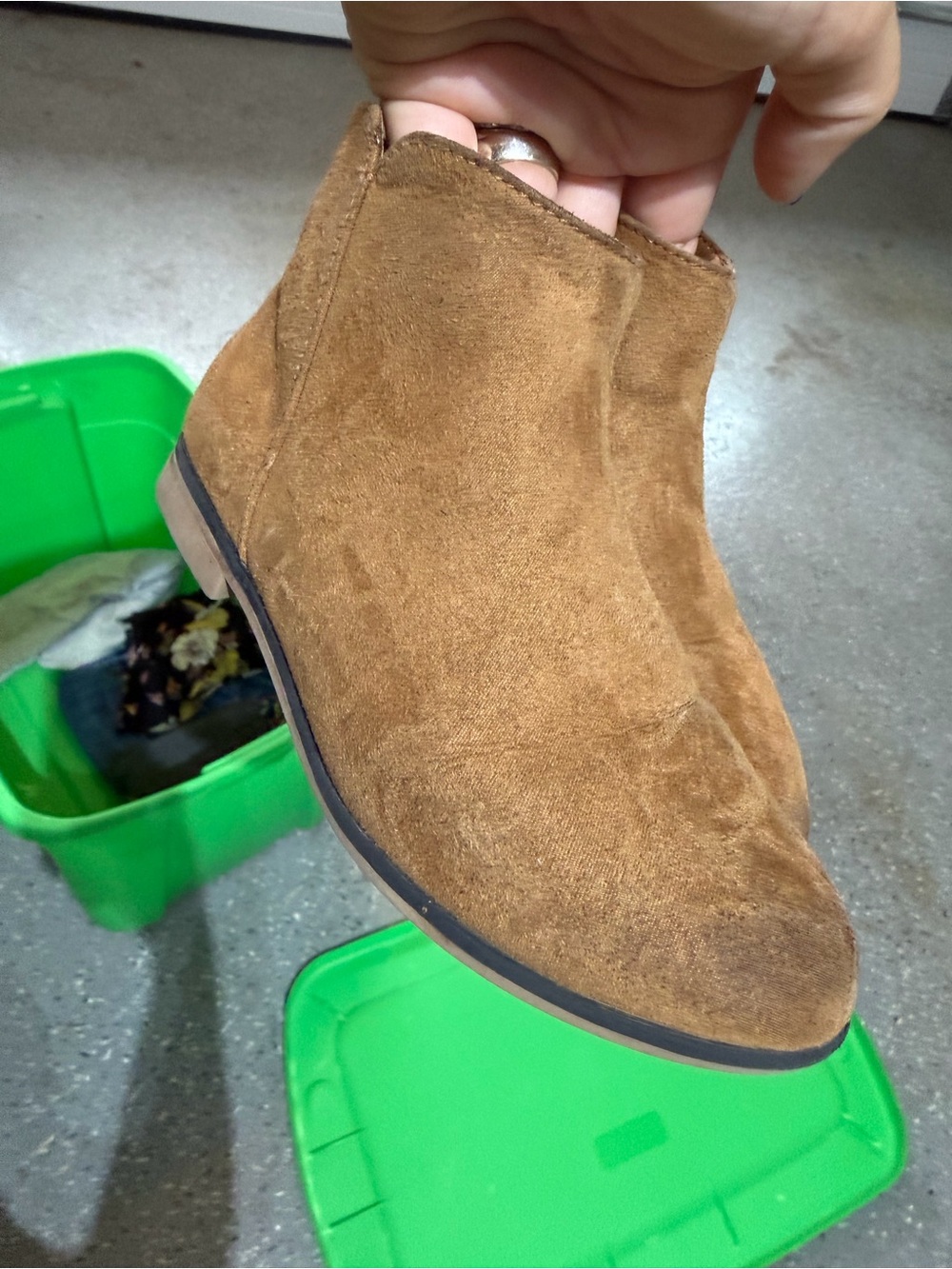 Cat & Jack Brown Suede Kids Ankle Boots